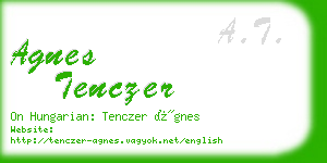 agnes tenczer business card